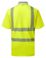 PULSAR LIFE Men's Hi-Vis Short Sleeve Yellow Polo Shirt LFE923