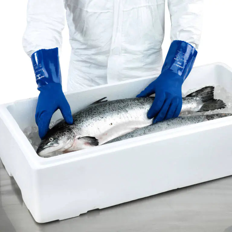 Chemical Resistant PVC Gloves - AlphaTec 23-200 Grip