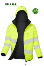 PULSAR LIFE Hi-Vis Yellow Reversible Puffer Jacket LFE912-YEL