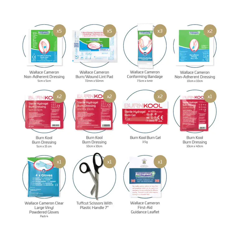 BURNS FIRST AID KIT IN MEZZO BOX