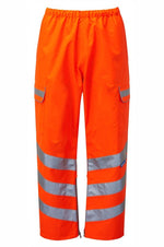 Hi-Vis Orange Waterproof Over Trousers Reflective Workwear