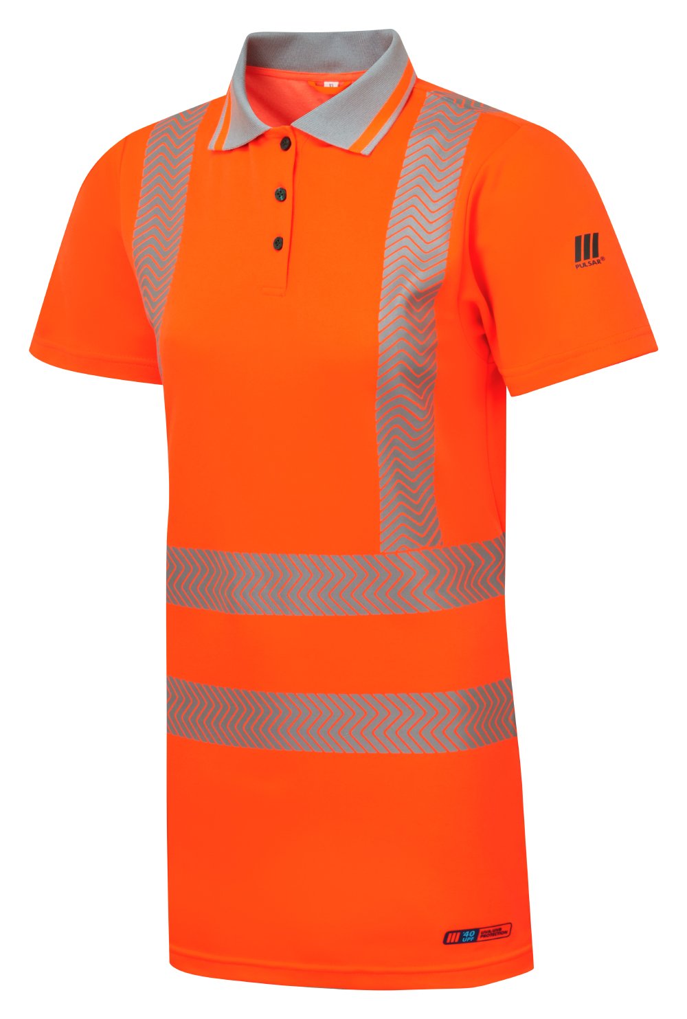 Women's Hi-Vis Orange Bamboo Polo Shirt LFE974-NB