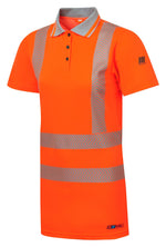 Women's Hi-Vis Orange Bamboo Polo Shirt LFE974-NB