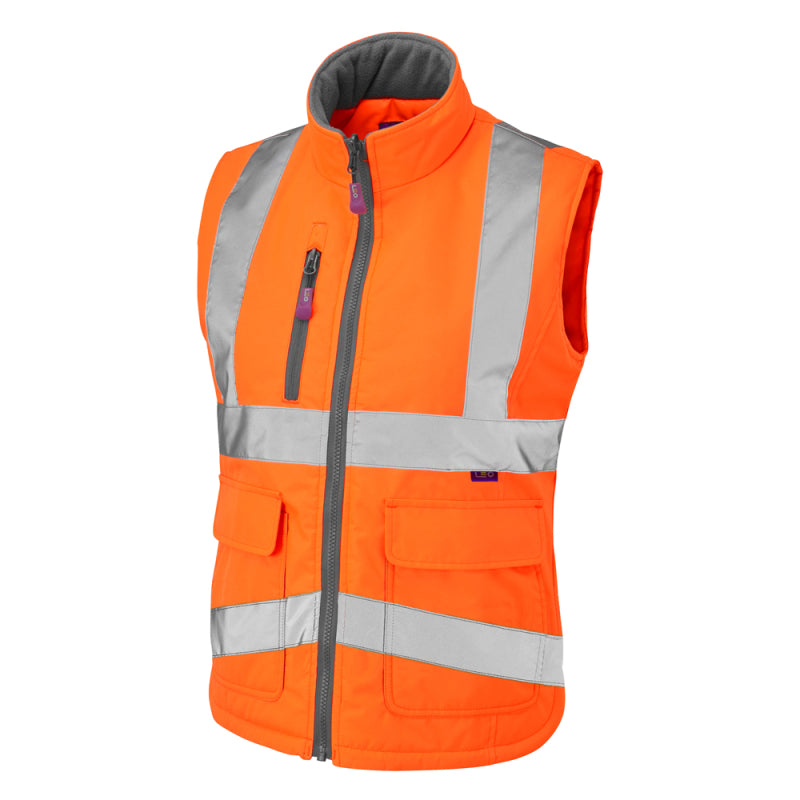 Leo SANDYMERE Hi-Vis Orange Bodywarmer BWL01-O-LEO