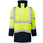 Leo MARWOOD Hi-Vis Yellow Navy Waterproof Coat A03-Y/NV-LEO