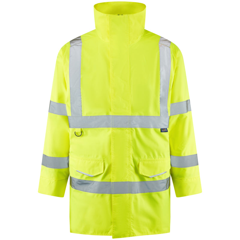 Leo TAWSTOCK Hi-Vis Yellow Waterproof Coat A01-Y-LEO