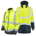 Leo CLOVELLY & BUCKLAND Hi-Vis Yellow/Navy Jacket System A04/SJ01-Y/NV-LEO