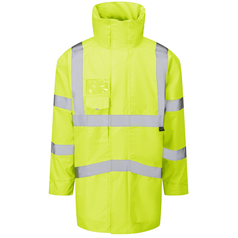 Leo MARWOOD Hi-Vis Yellow Waterproof Coat A03-Y-LEO