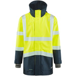 Leo CLOVELLY Hi-Vis Yellow Navy Waterproof Coat A04-Y/NV-LEO