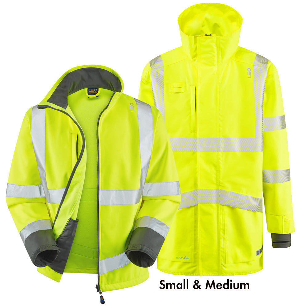Leo CLOVELLY & BUCKLAND Hi-Vis Yellow Jacket System A04/SJ01-Y-LEO