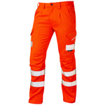 Leo KINGFORD Hi-Vis Orange Stretch Cargo Work Trousers Class 1 CT04-O-LEO