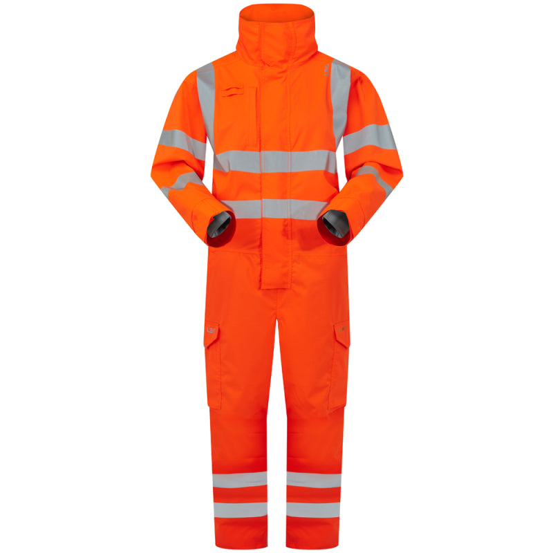 Leo WATERTOWN Hi-Vis Orange Waterproof Coverall CV02-O-LEO