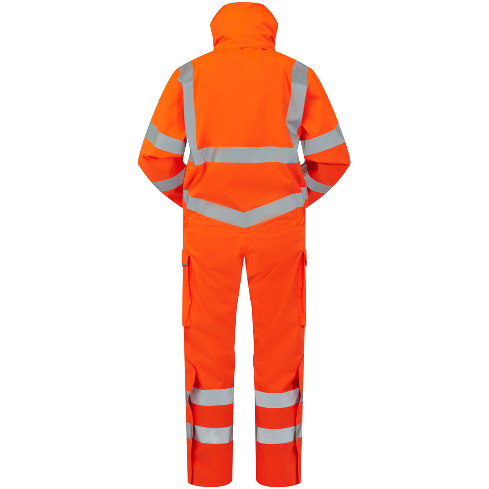 Leo WATERTOWN Hi-Vis Orange Waterproof Coverall CV02-O-LEO