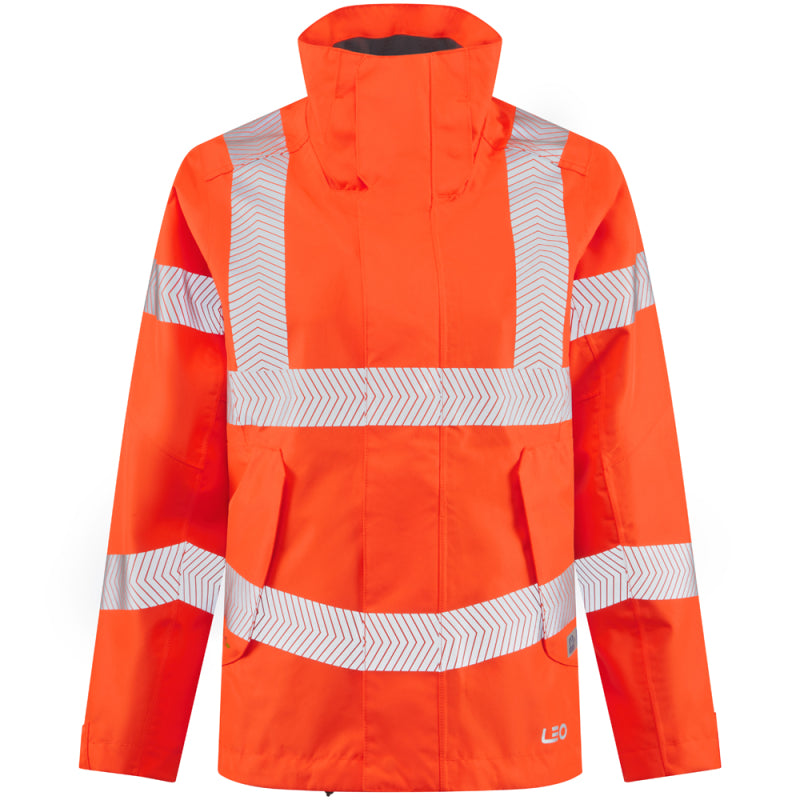 Leo ROSEMOOR Hi-Vis Orange Waterproof Jacket JL04-O-LEO