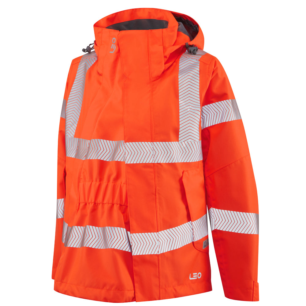 Leo ROSEMOOR Hi-Vis Orange Jacket with Pregnancy Expander JL04/EX01-O-LEO
