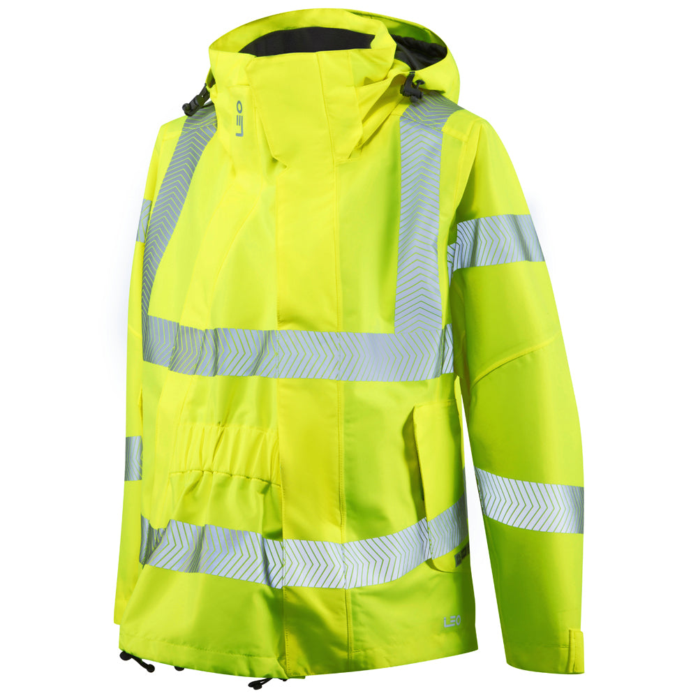 Leo ROSEMOOR Hi-Vis Yellow Jacket with Pregnancy Expander JL04/EX01-Y-LEO