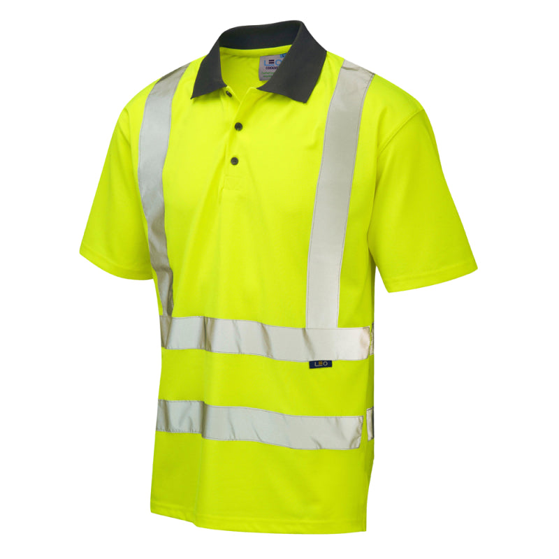 Leo ROCKHAM Hi-Vis Yellow Polo Shirt P02-Y-LEO