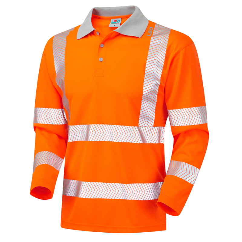 Leo BARRICANE Hi-Vis Orange Polo Shirt P08-O-LEO