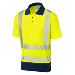 Leo MORTEHOE Hi-Vis Yellow/Navy Polo Shirt P11-Y/NV-LEO
