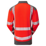Leo WRINGCLIFF Hi-Vis Red/Grey Polo Shirt P15-R/GY-LEO