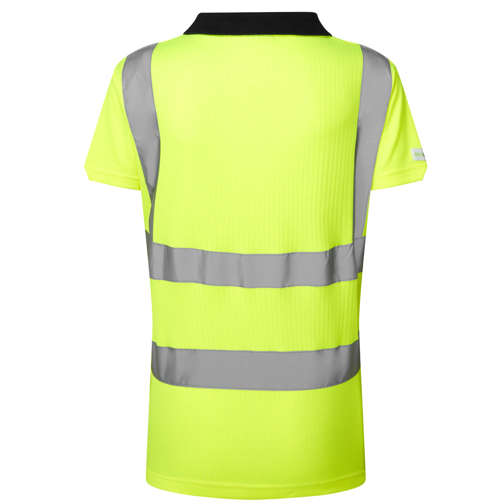 Leo LANA Women's Hi-Vis Yellow Polo Shirt PL01-Y-LEO