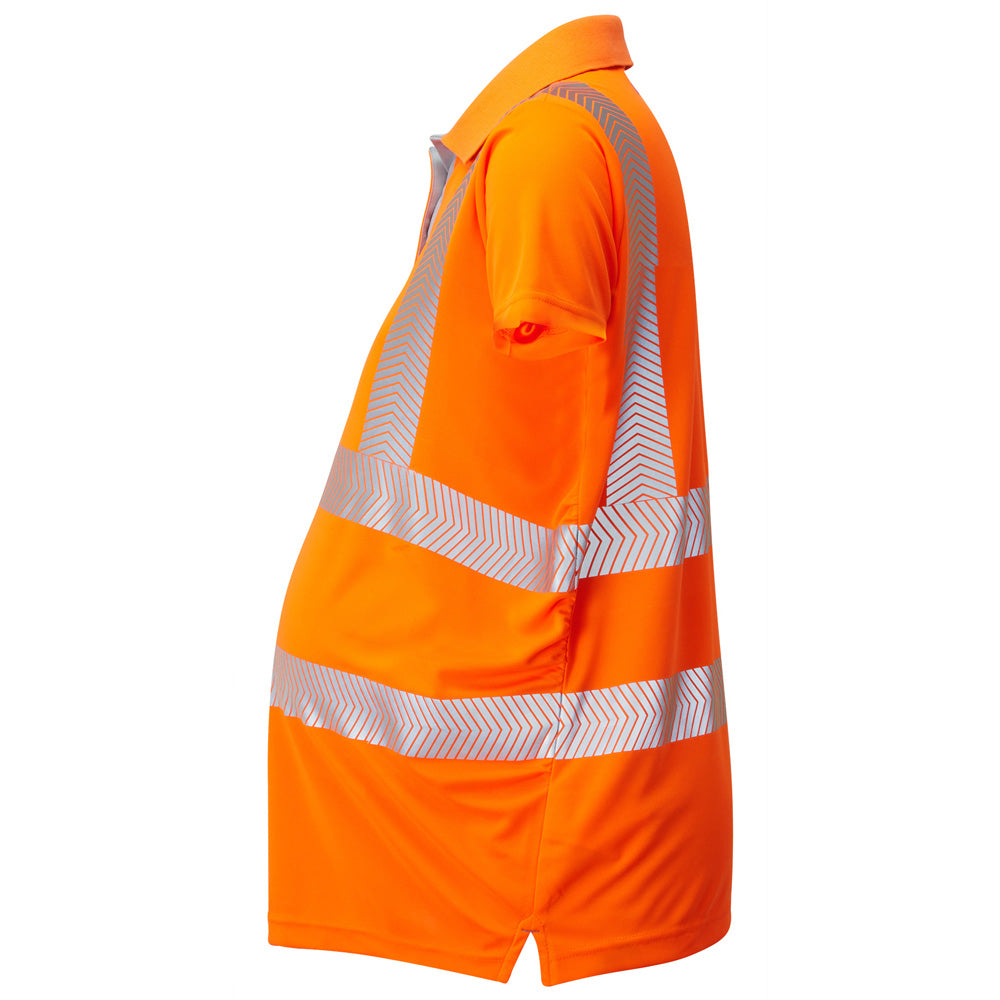 Leo LOVACOTT Hi-Vis Orange Polo Shirt PM03-O-LEO
