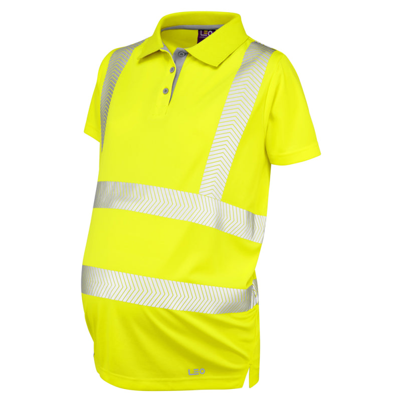 Leo LOVACOTT Hi-Vis Yellow Polo Shirt PM03-Y-LEO