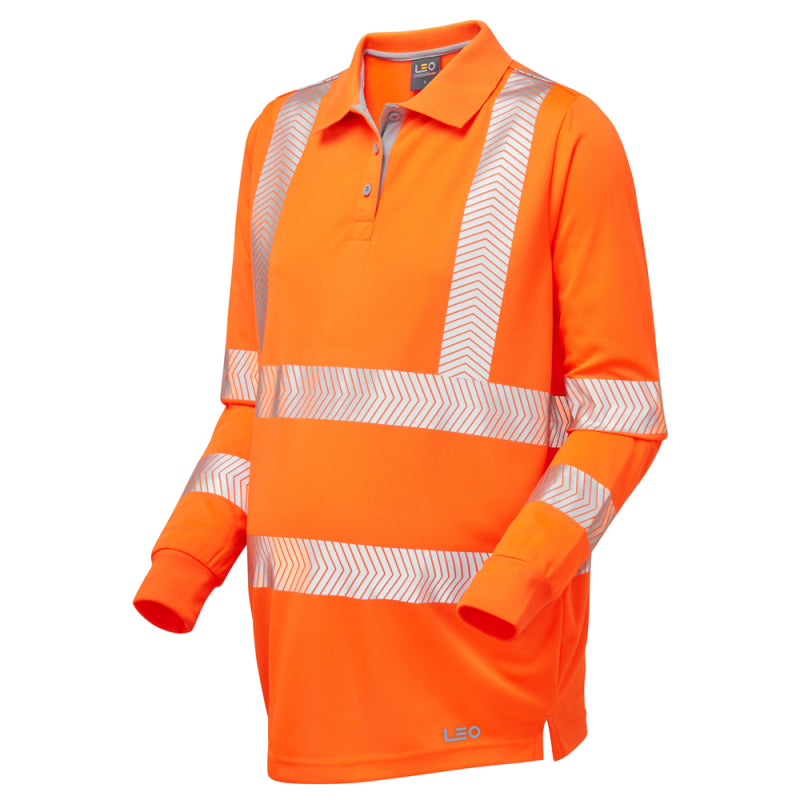 Leo YARNACOTT Hi-Vis Orange Polo Shirt PM08-O-LEO