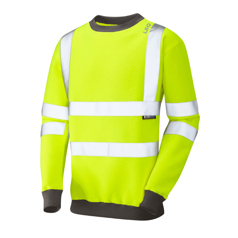 Leo WINKLEIGH Hi-Vis Yellow Sweatshirt SS05-Y-LEO