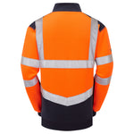 Leo TAPELEY Hi-Vis Orange/Navy 1/4 Zip Sweatshirt SS08-O/NV-LEO