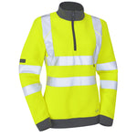 Leo ELBERRY Women's Hi-Vis Yellow Zip Sweatshirt SSL01-Y-LEO