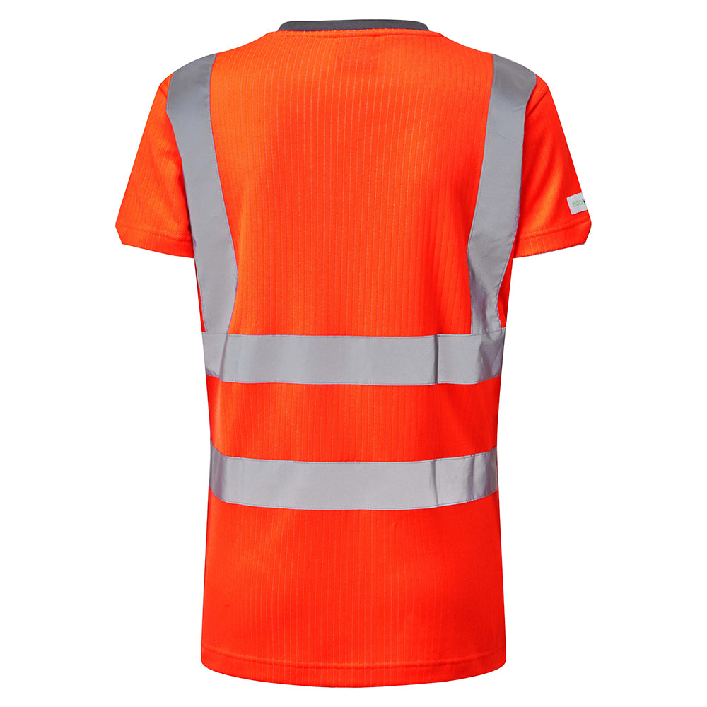 Leo BELSTONE Hi-Vis Orange Long Sleeve T-Shirt TL01-O-LEO
