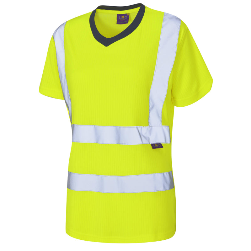 Leo BELSTONE Hi-Vis Yellow Long Sleeve T-Shirt TL01-Y-LEO
