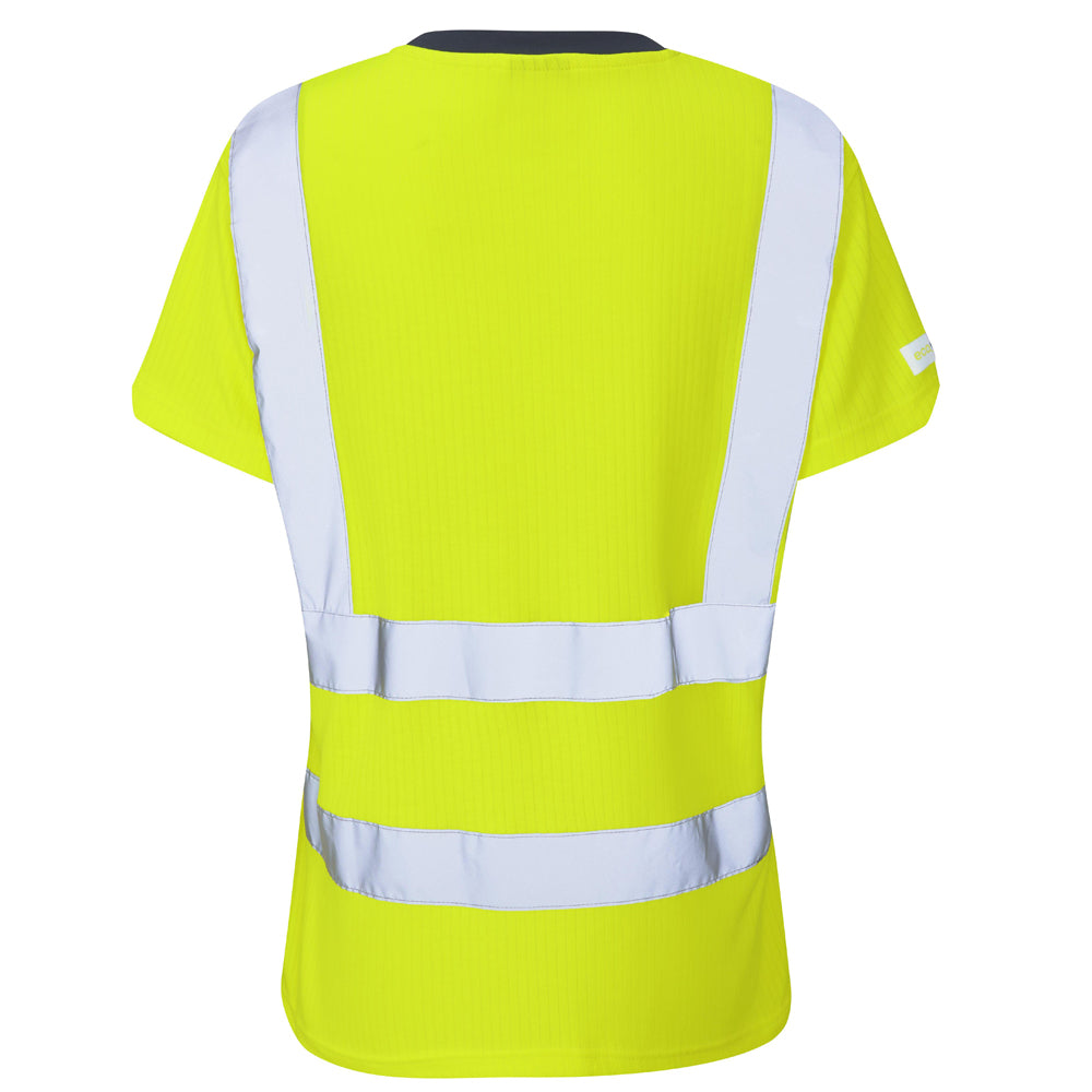 Leo BELSTONE Hi-Vis Yellow Long Sleeve T-Shirt TL01-Y-LEO
