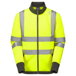 Leo ARGANITE Hi-Vis Yellow Stretch Mid Layer Jacket SS07-Y-LEO