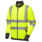 Leo ARGANITE Hi-Vis Yellow Stretch Mid Layer Jacket SS07-Y-LEO