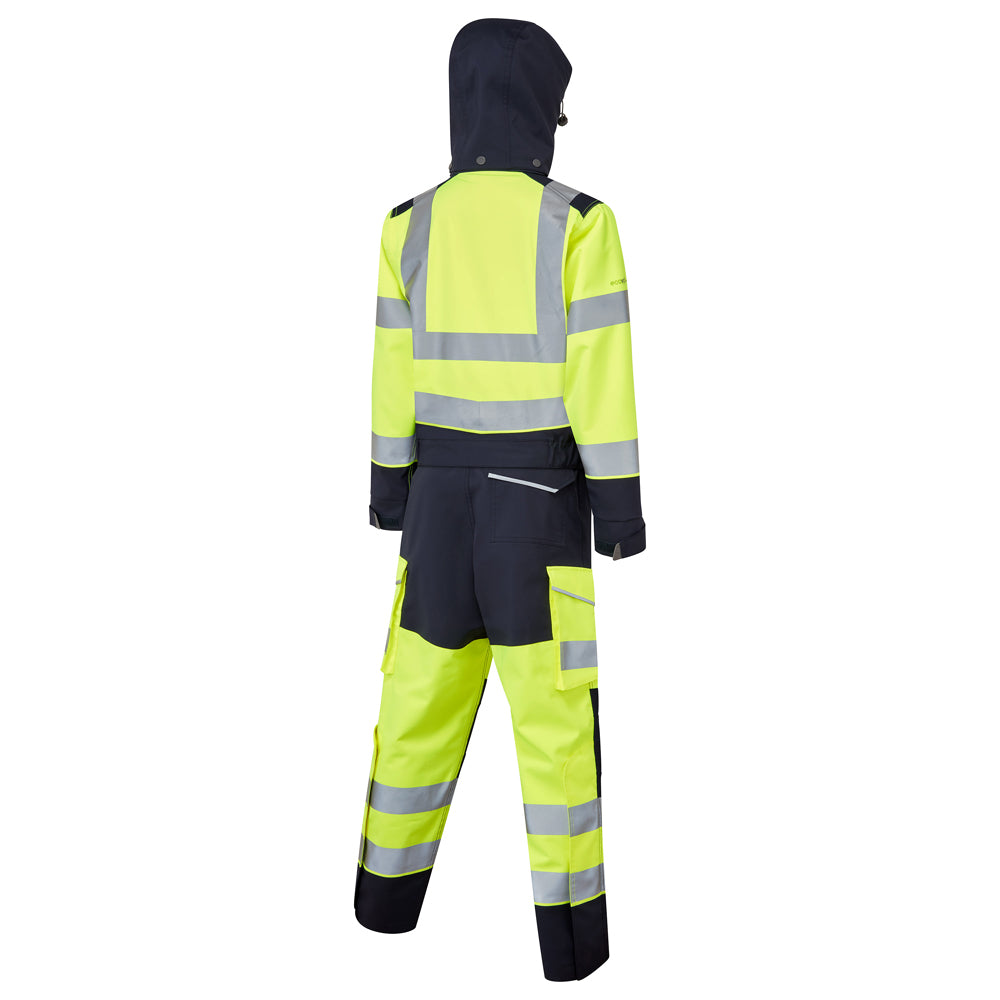 Leo HONEYCHURCH Women's Hi-Vis Yellow/Navy 2-Part Coverall CVL03-Y/NV-LEO