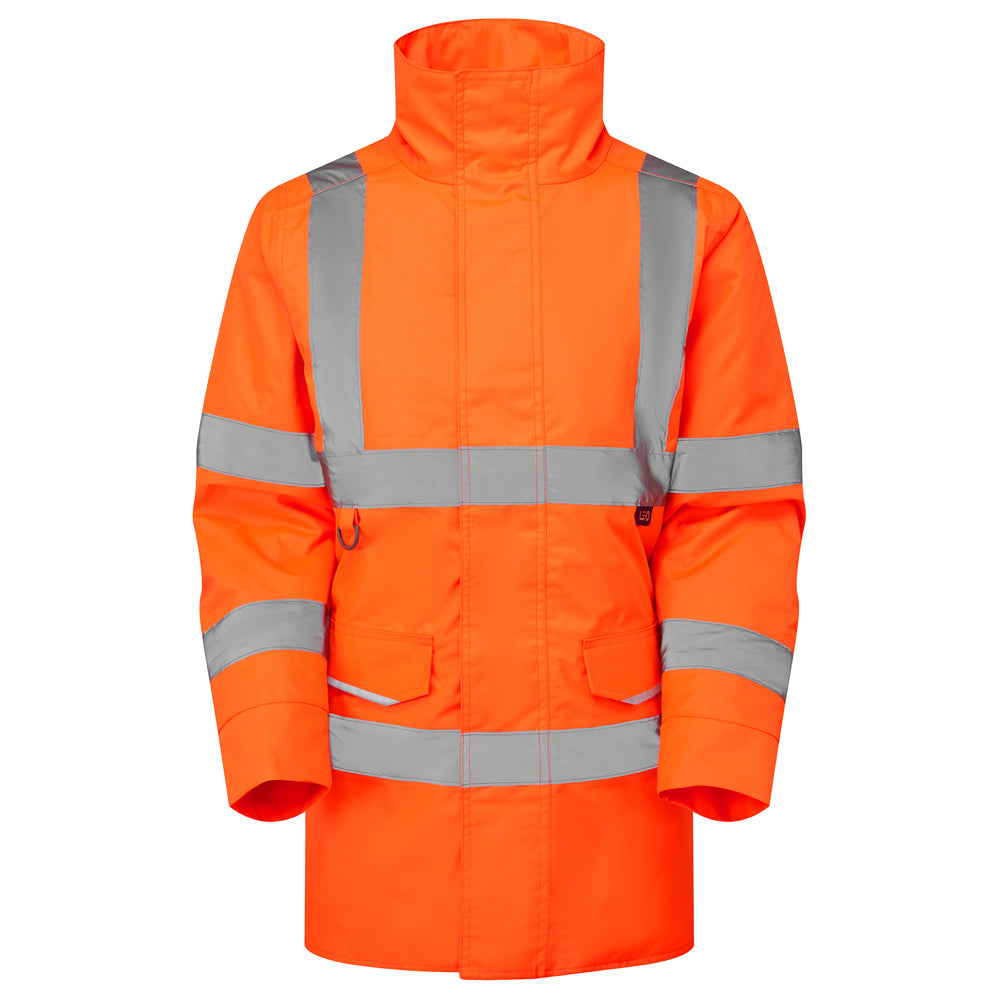 Leo CHERISTOW Hi-Vis Orange Waterproof Coat AL01-O-LEO