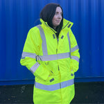 Leo CHERISTOW Hi-Vis Yellow Waterproof Coat AL01-Y-LEO