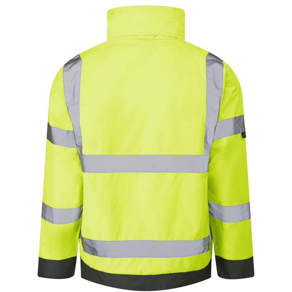 Leo CHIVENOR Hi-Vis Yellow Waterproof Bomber Jacket J01-Y-LEO