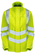 Women's Hi-Vis Yellow Softshell Jacket Windproof P706-YEL
