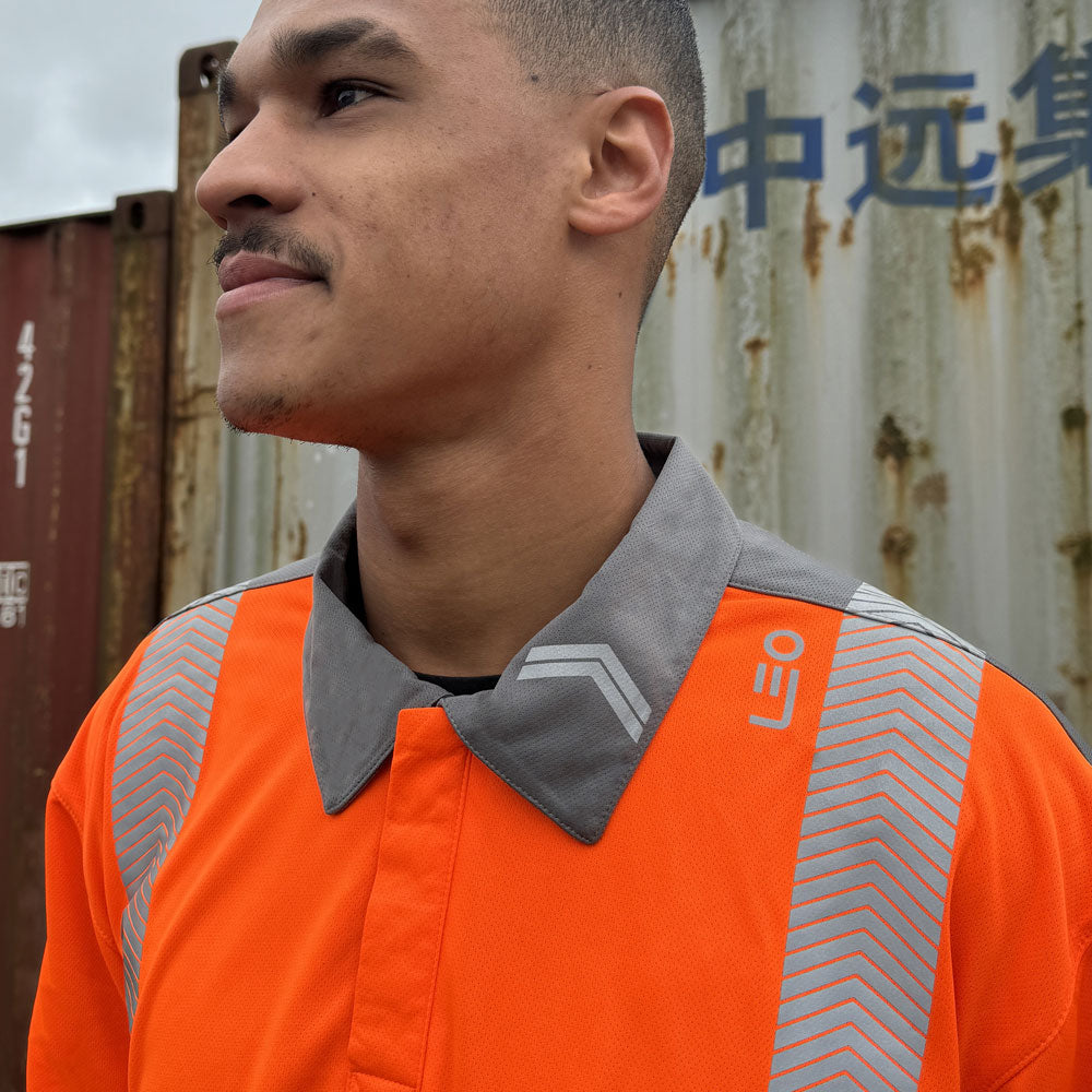 Leo TRIMSTONE Hi-Vis Orange Polo Shirt P12-O-LEO