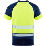 Leo FORDA Hi-Vis Yellow/Navy Print T-Shirt T16-Y/NP-LEO