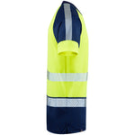 Leo FORDA Hi-Vis Yellow/Navy Print T-Shirt T16-Y/NP-LEO