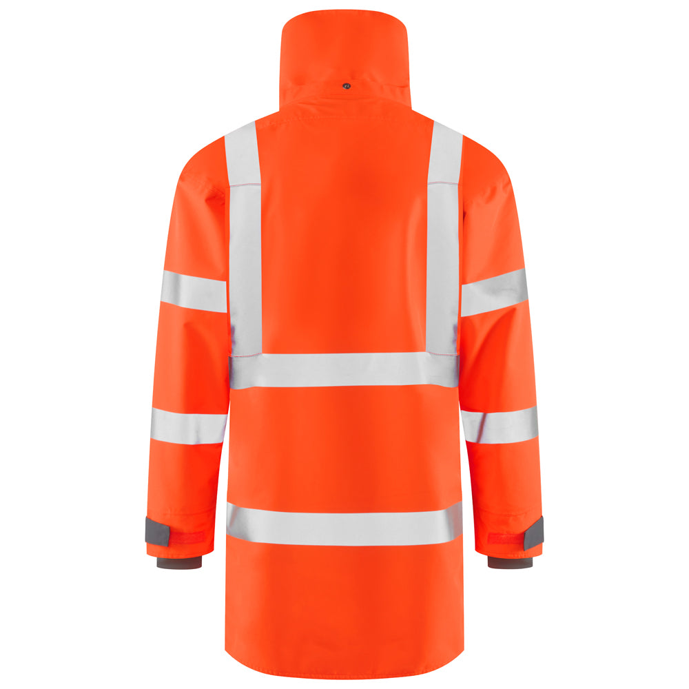 Leo EASTLEIGH Hi-Vis Orange Waterproof Coat A07-O-LEO