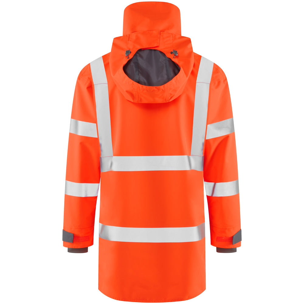 Leo EASTLEIGH Hi-Vis Orange Waterproof Coat A07-O-LEO