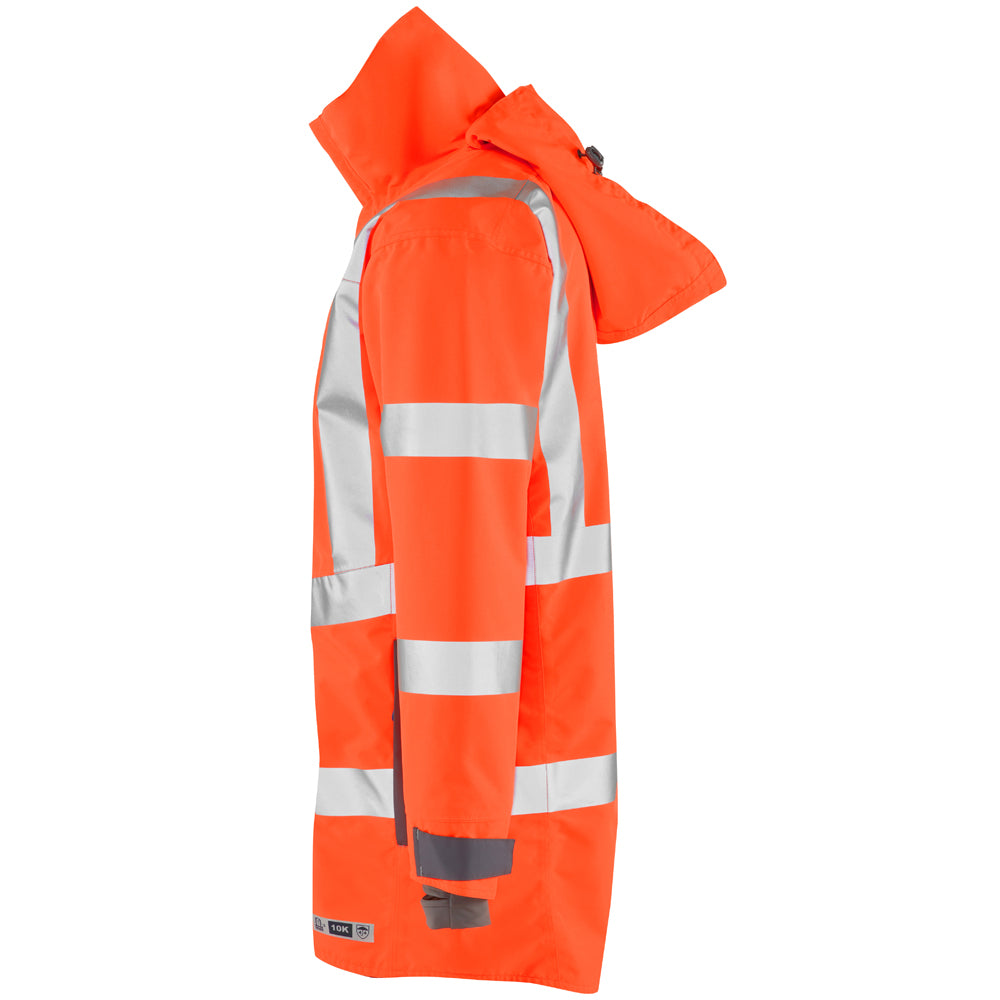 Leo EASTLEIGH Hi-Vis Orange Waterproof Coat A07-O-LEO
