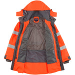 Leo EASTLEIGH Hi-Vis Orange Waterproof Coat A07-O-LEO