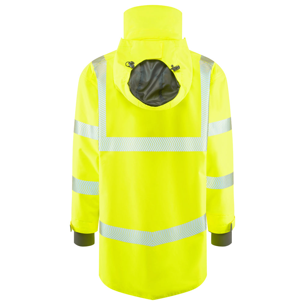 Leo CLOVELLY Hi-Vis Yellow Waterproof Coat A04-Y-LEO