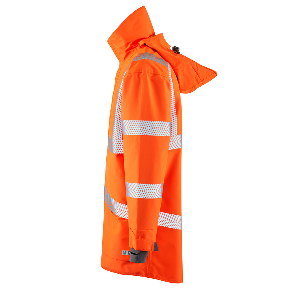 Leo CLOVELLY Hi-Vis Orange Waterproof Coat A04-O-LEO